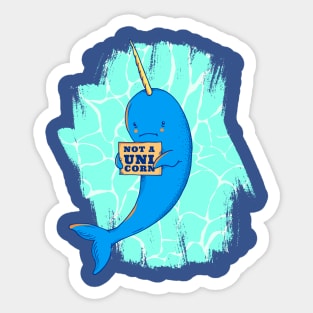 Cartoon Narwhal Whale Sticker